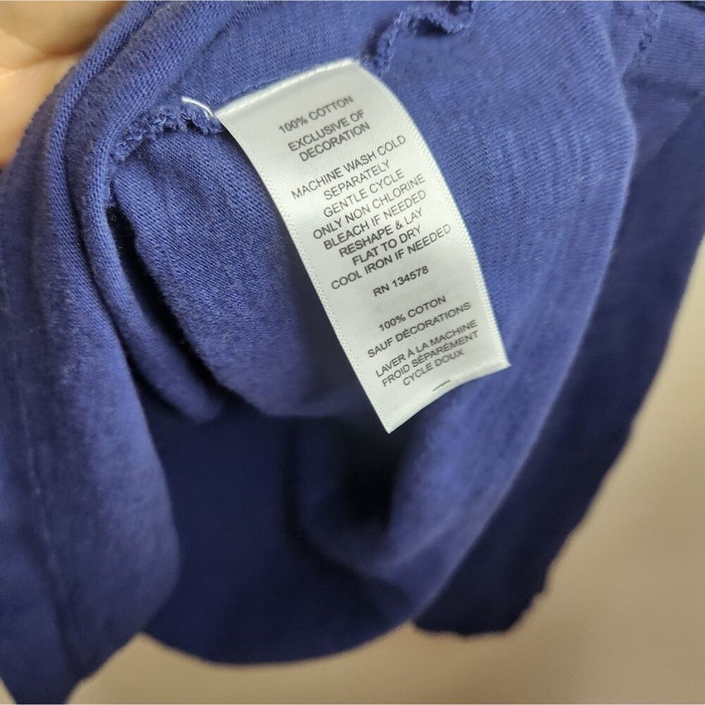 Women's Vineyard Vines Blue V Neck Shirt Sz Medium - Picture 3 of 6